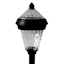 2-Lumen Solar Black Pineapple Pathway Light