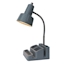Grey Task Lamp with Organizer, 15"
