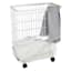 Ty Pennington Nova Slim Metal Rolling Laundry Hamper, White