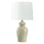 Tan Urn Lamp with Shade, 14.5"