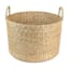 Ty Pennington Round Natural Wicker Storage Basket with Handles, Medium