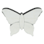 Laila Ali Silver Mirrored Butterfly Decor, 9x7
