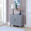 Sadie 2-Drawer Geometric Cabinet, Grey