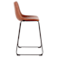 Drake Modern Faux Leather Industrial Counter Stool, Cognac