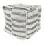 Black Fringe Pouf, 18"