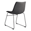 Crosby St Drake Modern Industrial Faux Leather Dining Chair, Grey