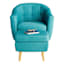Rockwell Accent Chair & Ottoman Set, Teal