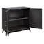 Ezra 2-Door Dark Brown Cabinet with Gold Handle