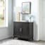 Ezra 2-Door Dark Brown Cabinet with Gold Handle