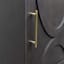 Ezra Dark Brown Cabinet with Gold Handle