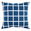 Khalini Navy Blue Check Throw Pillow, 18"