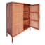Honeybloom Wooden & Rattan Door Cabinet