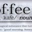 Coffee Definition Block Sign, 8x6