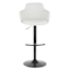 Bryce Adjustable Barstool, Light Grey