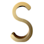 4" Gold Monogram Letter, S
