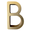 4" Gold Monogram Letter, B