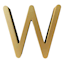 4" Gold Monogram Letter, W
