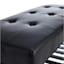 Collins Black Leather Bench