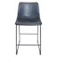 Drake Navy Blue Faux Leather Counter Stool