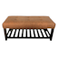 Honeybloom Collins Leather Bench, Brown