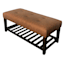 Providence Collins Leather Bench, Brown