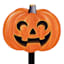 Halloween Jack-o'-Lantern Yard Stake, 16"