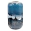 Ty Pennington Blue Art Glass Vase, 12"