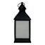 Black String LED Lantern, 9.5"