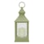 Sage Green LED Lantern, 9.5"