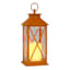 Orange LED Lantern, 12"