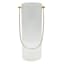 Tracey Boyd Clear Ribbed Glass Hurricane Candle Holder with Handle, 10"