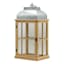 Wood Lantern with Metal Lid, 20"