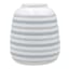 Grace Mitchell Blue & White Striped Ceramic Vase, 4.6"
