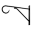 Garden Planter Bracket, Satin Black