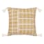 Ty Pennington Yellow Textured Woven Tassel Throw Pillow, 20"
