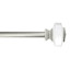 Tyson 3/4" Clear & Nickel Square Curtain Rod, 48-84"