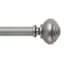 1" Pewter Knob Curtain Rod, 36-72"