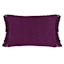 Textured Purple Throw Pillow with Fringe, 14x20