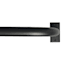 7/8" Black Room Darkening French Curtain Rod, 34-112"