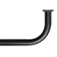 7/8" Black Room Darkening French Curtain Rod, 34-112"