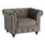 Providence Chesterfield Grey Velvet Tufted Chair