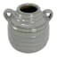 Ty Pennington Grey Ceramic Vase with Handles, 6"
