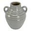 Ty Pennington Grey Ceramic Vase with Handles, 8"