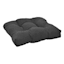 Charcoal Grey Canvas Outdoor Wicker Seat Cushion