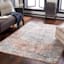 (B811) Amore Rust & Blue Medallion Area Rug, 8x10