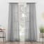 Bayside Grey Rod Pocket Curtain Panel, 84"
