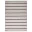 (B804) Santiago Navy & Ivory Striped Area Rug, 7x9