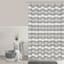 Honeybloom Blue & Yellow Horizontal Striped Woven Shower Curtain, 72"