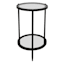Honeybloom Emerson Glass-Top Accent Table, Black