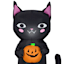 Inflatable Standing Black Cat, 3.5'